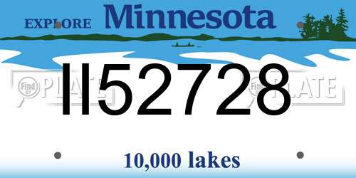 II52728 Minnesota License Plate