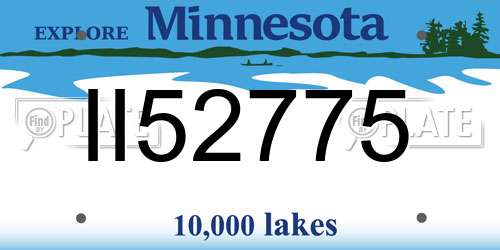 II52775 Minnesota License Plate