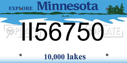 II56750 Minnesota License Plate