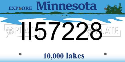 II57228 Minnesota License Plate