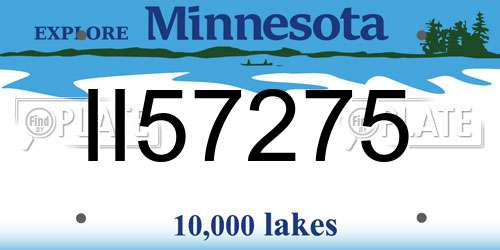 II57275 Minnesota License Plate
