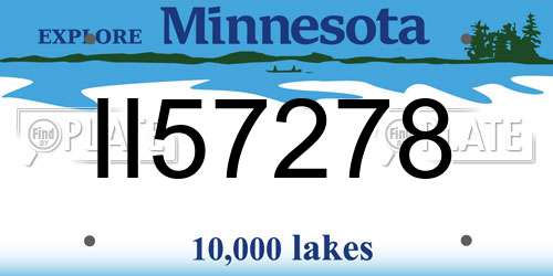 II57278 Minnesota License Plate