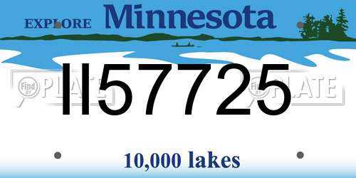 II57725 Minnesota License Plate