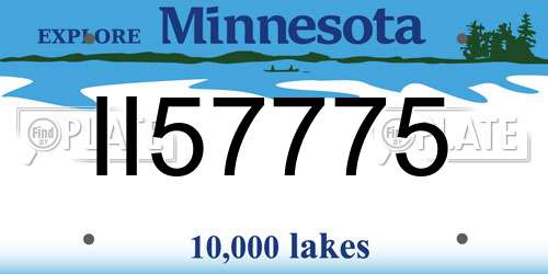 II57775 Minnesota License Plate