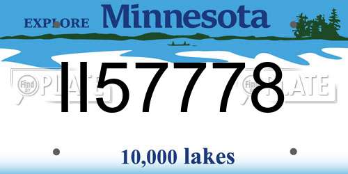 II57778 Minnesota License Plate