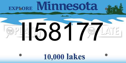 II58177 Minnesota License Plate