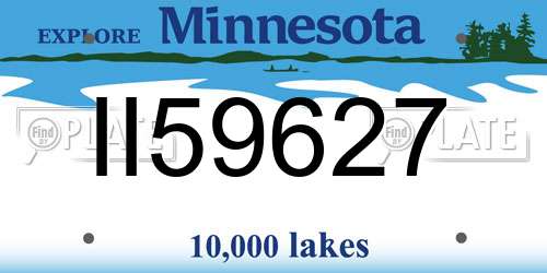 II59627 Minnesota License Plate