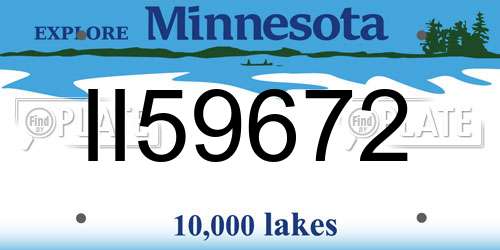 II59672 Minnesota License Plate