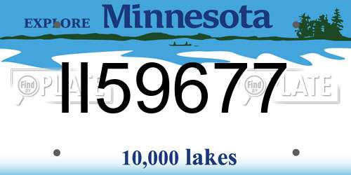 II59677 Minnesota License Plate
