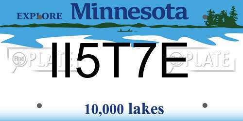 II5T7E Minnesota License Plate