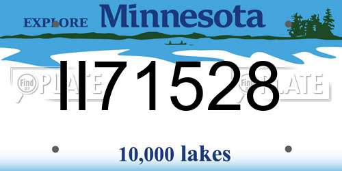 II71528 Minnesota License Plate