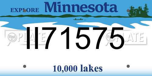 II71575 Minnesota License Plate