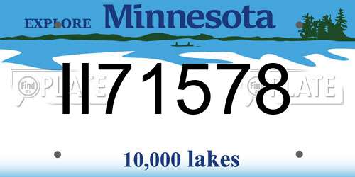 II71578 Minnesota License Plate