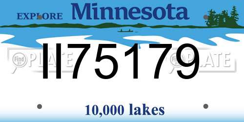 II75179 Minnesota License Plate