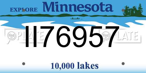 II76957 Minnesota License Plate