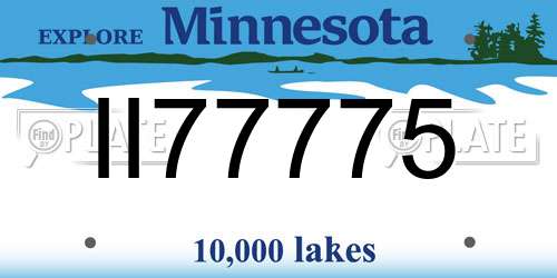 II77775 Minnesota License Plate