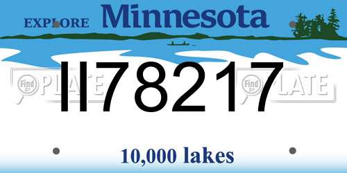 II78217 Minnesota License Plate