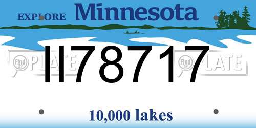 II78717 Minnesota License Plate
