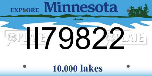 II79822 Minnesota License Plate