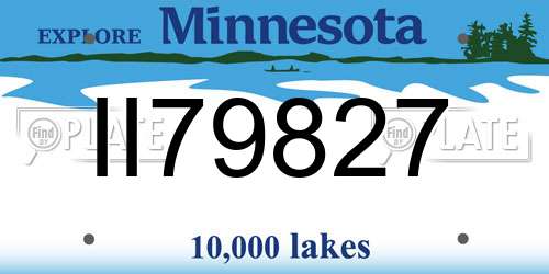 II79827 Minnesota License Plate