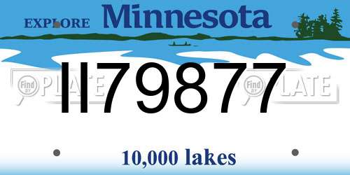 II79877 Minnesota License Plate