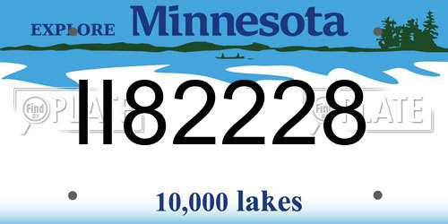 II82228 Minnesota License Plate