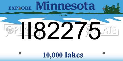 II82275 Minnesota License Plate