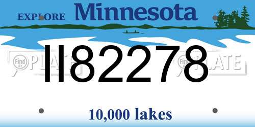 II82278 Minnesota License Plate