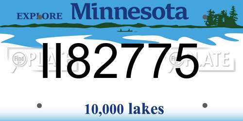 II82775 Minnesota License Plate