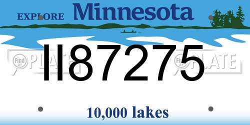II87275 Minnesota License Plate