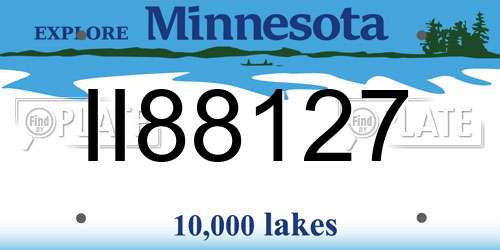 II88127 Minnesota License Plate