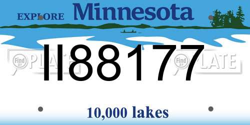 II88177 Minnesota License Plate