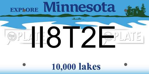 II8T2E Minnesota License Plate