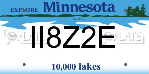 II8Z2E Minnesota License Plate