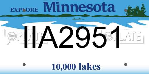 IIA2951 Minnesota License Plate