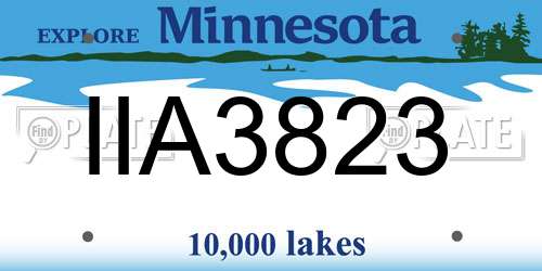 IIA3823 Minnesota License Plate