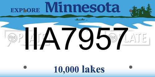IIA7957 Minnesota License Plate