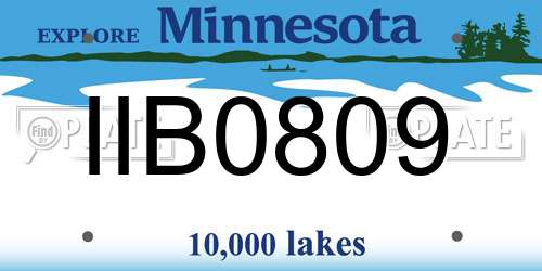 IIB0809 Minnesota License Plate