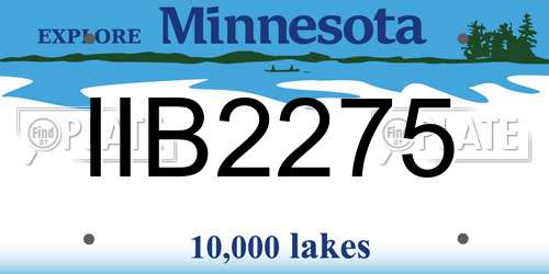 IIB2275 Minnesota License Plate