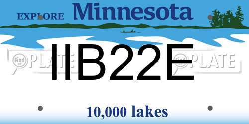 IIB22E Minnesota License Plate