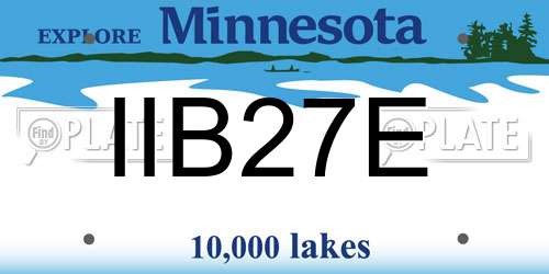 IIB27E Minnesota License Plate