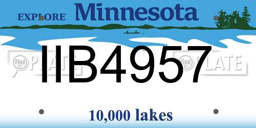 IIB4957 Minnesota License Plate