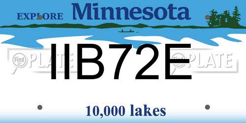 IIB72E Minnesota License Plate