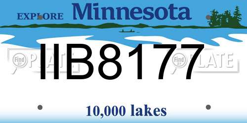 IIB8177 Minnesota License Plate