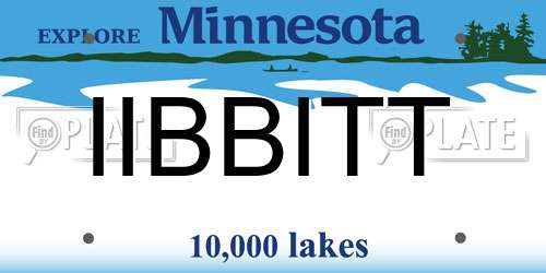 IIBBITT Minnesota License Plate