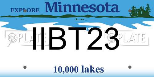 IIBT23 Minnesota License Plate
