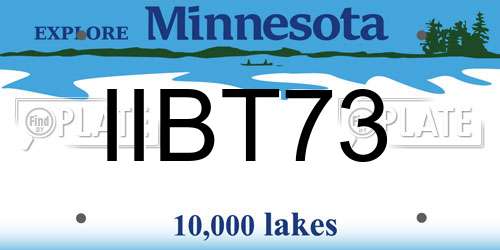 IIBT73 Minnesota License Plate