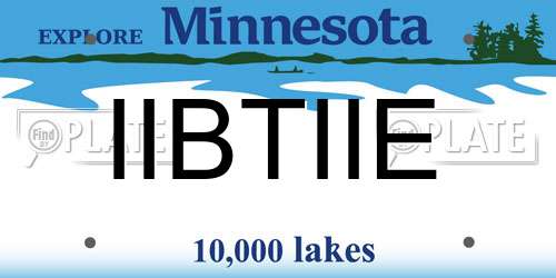 IIBTIIE Minnesota License Plate