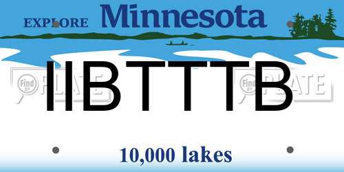 IIBTTTB Minnesota License Plate