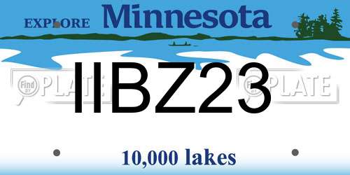 IIBZ23 Minnesota License Plate